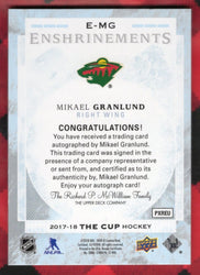 2017-18 Upper Deck The Cup Enshrinements E-Mg Auto Mikael Granlund /99