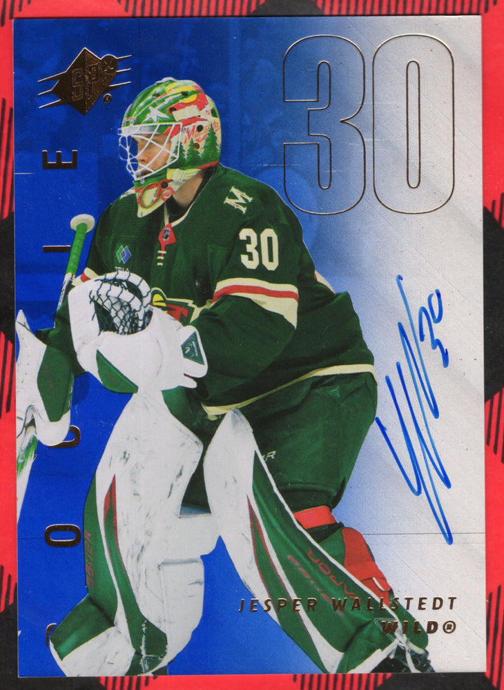 2024-25 Upper Deck Spx Blue Auto Rookie #128 Rookie Rc Auto Jesper Wallstedt /99