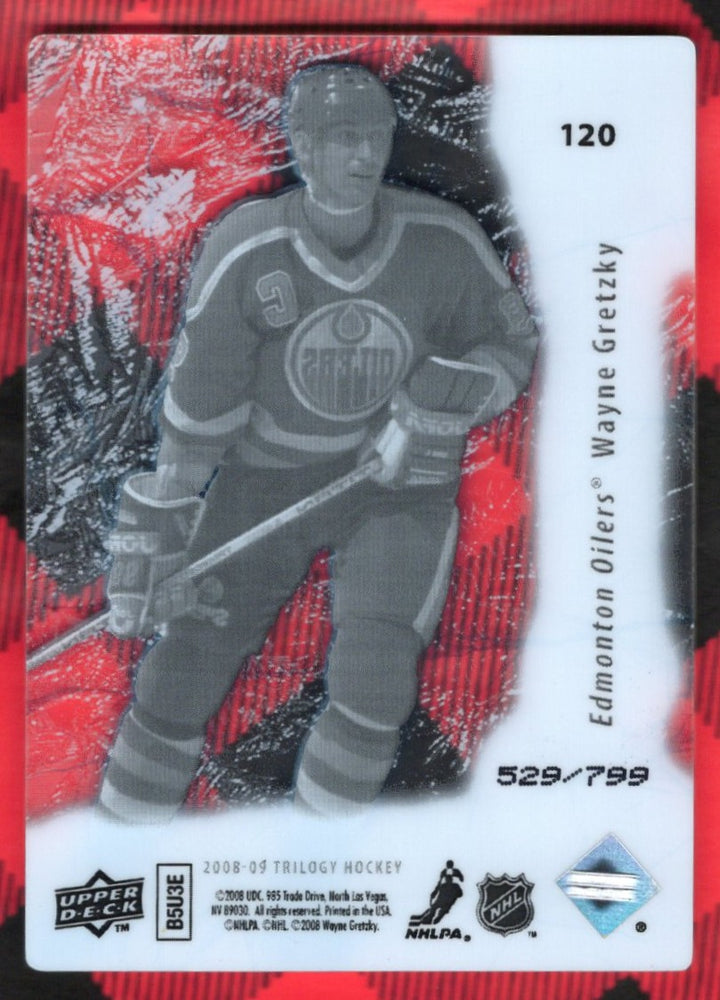 2008-09 Upper Deck Trilogy Hockey Frozen In Time #120 Wayne Gretzky /799