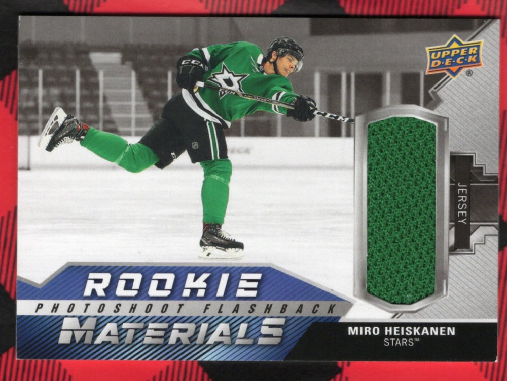 2020-21 Upper Deck Series 2 Rookie Materials Photoshoot Flashback Rpf-Mh Rookie Rc Miro Heiskanen