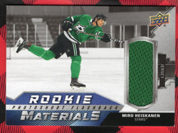 2020-21 Upper Deck Series 2 Rookie Materials Photoshoot Flashback Rpf-Mh Rookie Rc Miro Heiskanen