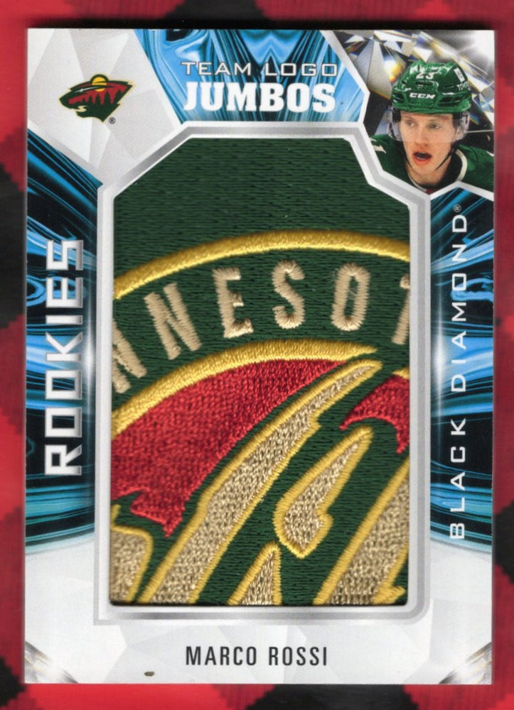 2022-23 Upper Deck Black Diamond Hockey Team Logo Jumbos Rookies Rtl-Mr Rookie Rc Marco Rossi
