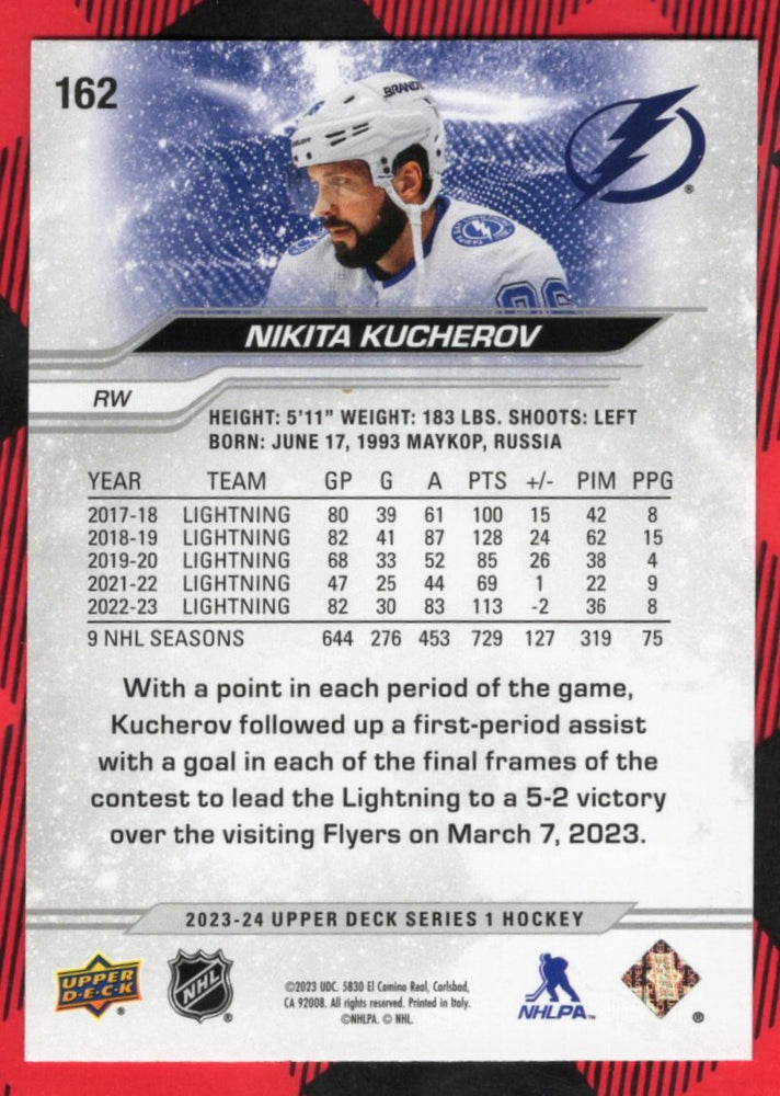 2023-24 Upper Deck Series 1 Deluxe #162 Nikita Kucherov /250