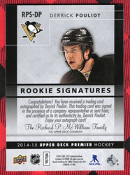2014-15 Upper Deck Premier Hockey Rookie Signatures Rps-Dp Rookie Rc Auto Derrick Pouliot