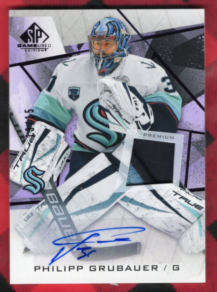 2021-22 Upper Deck Sp Game Used Premium Auto Patch #97 Auto Philipp Grubauer /15