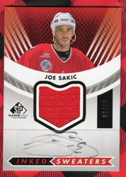 2012-13 Upper Deck Sp Game Used Inked Sweaters Is-Jo Auto Joe Sakic /10