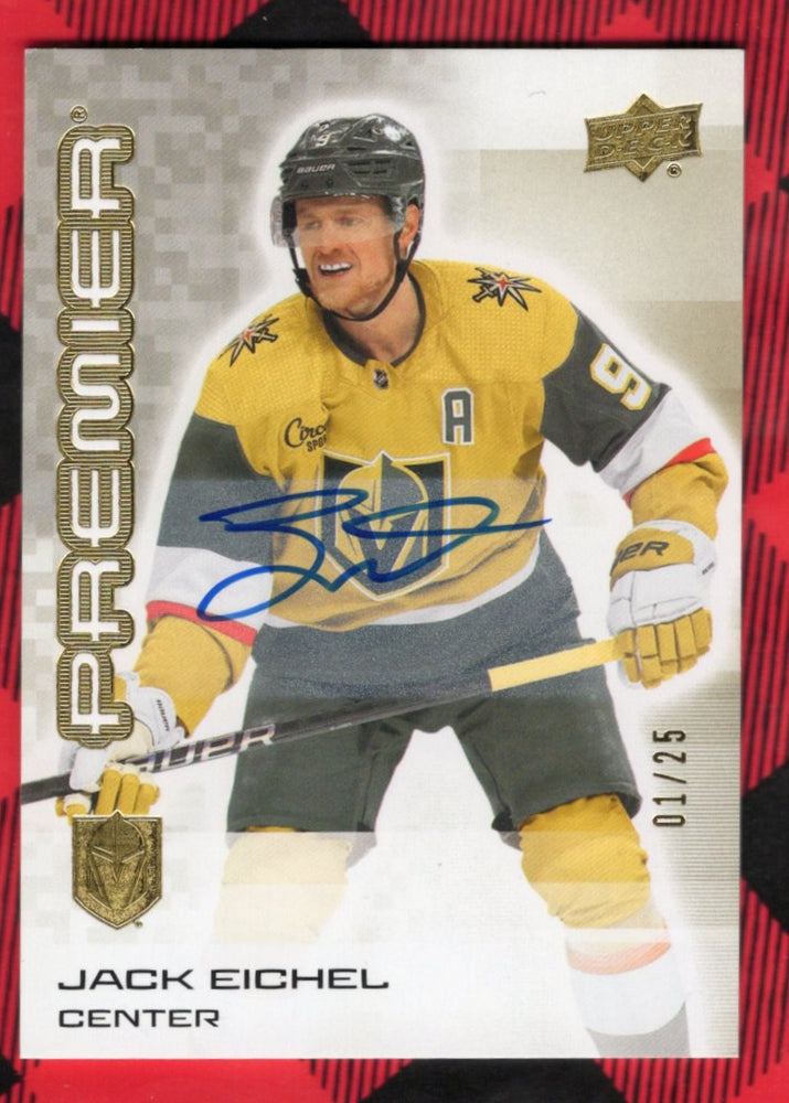 2024-25 Upper Deck Premier Hockey Gold Auto #1/25 #10 Auto Jack Eichel /25