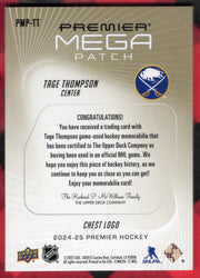 2024-25 Upper Deck Premier Hockey Premier Mega Patch Chest Logo Pmp-Tt Tage Thompson /27