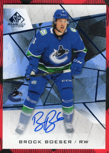 2021-22 Upper Deck Sp Game Used Auto 69 Auto Brock Boeser
