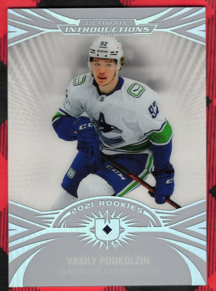 2021-22 Upper Deck Ultimate Collection Hockey Ultimate Introductions Ui-16 Rookie Rc Vasili Podkolzin