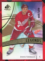 2020-21 Upper Deck Sp Game Used Legends #118 Steve Yzerman /235