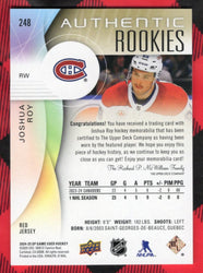 2024-25 Upper Deck Sp Game Used Authentic Rookies Red Jersey #248 Rookie Rc Joshua Roy