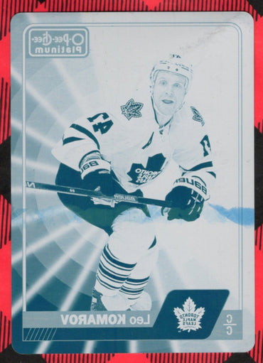 2016-17 Upper Deck O-Pee-Chee Platinum Printing Plate One-Of-One Leo Komarov /1
