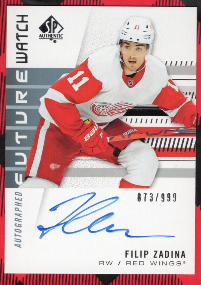 2019-20 Upper Deck Sp Authentic Autographed Future Watch #159 Rookie Rc Auto Filip Zadina /999