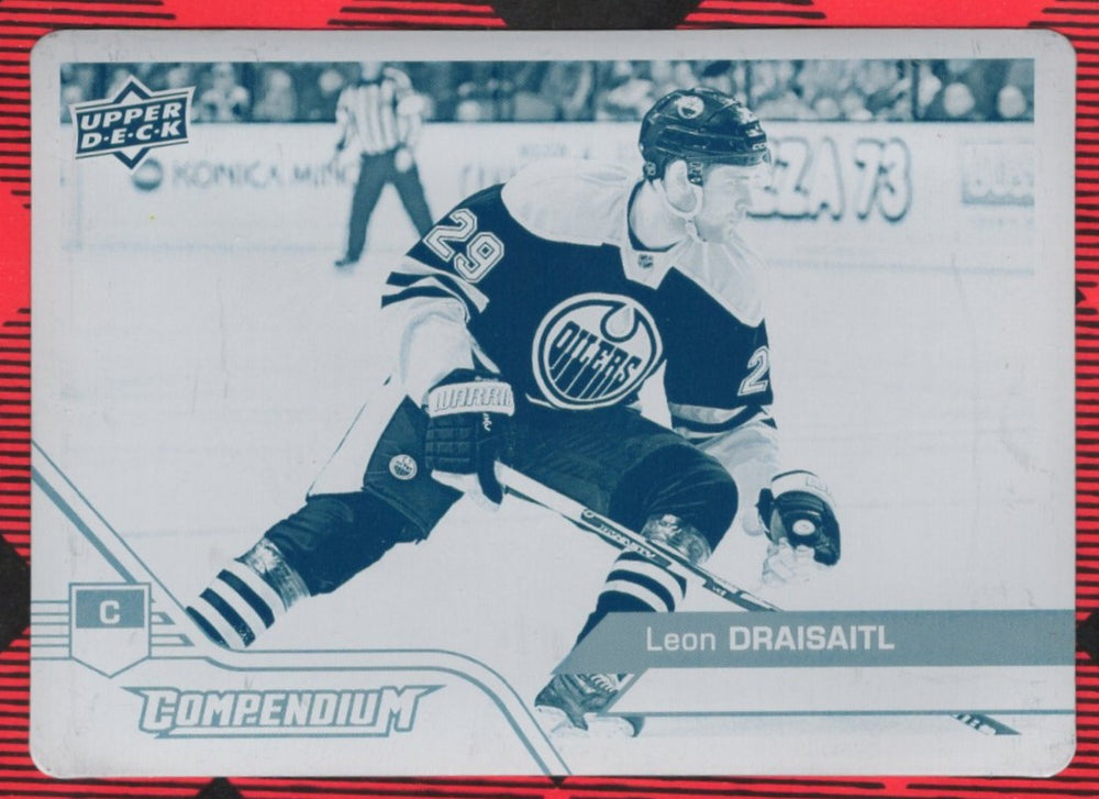 2016-17 Upper Deck Compendium Hockey Printing Plate One-Of-One Leon Draisaitl /1