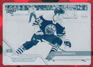 2016-17 Upper Deck Compendium Hockey Printing Plate One-Of-One Leon Draisaitl /1