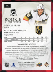2020-21 Upper Deck The Cup Rookie Auto Patch #130 Rookie Rc Auto Peyton Krebs 24/24