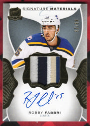 2016-17 Upper Deck The Cup Signature Materials Si-Rf Rookie Rc Auto Robby Fabbri /99