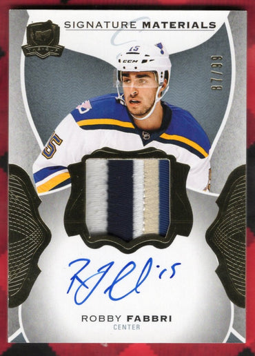 2016-17 Upper Deck The Cup Signature Materials Si-Rf Rookie Rc Auto Robby Fabbri /99