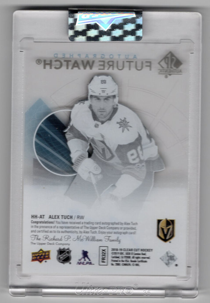 2018-19 Upper Deck Clear Cut Hockey Autographed Future Watch Auto Alex Tuch