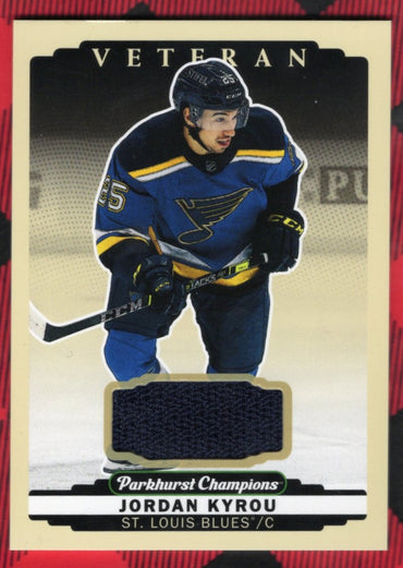 2022-23 Upper Deck Parkhurst Champions Veteran Patch #246 Jordan Kyrou
