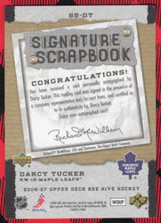 2006-07 Upper Deck Bee Hive Hockey Signature Scrapbook Ss-Dt Auto Darcy Tucker