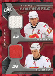 2009-10 Upper Deck Trilogy Trilogy Linemates Lm-Ji Jarome Iginla Olli Jokinen