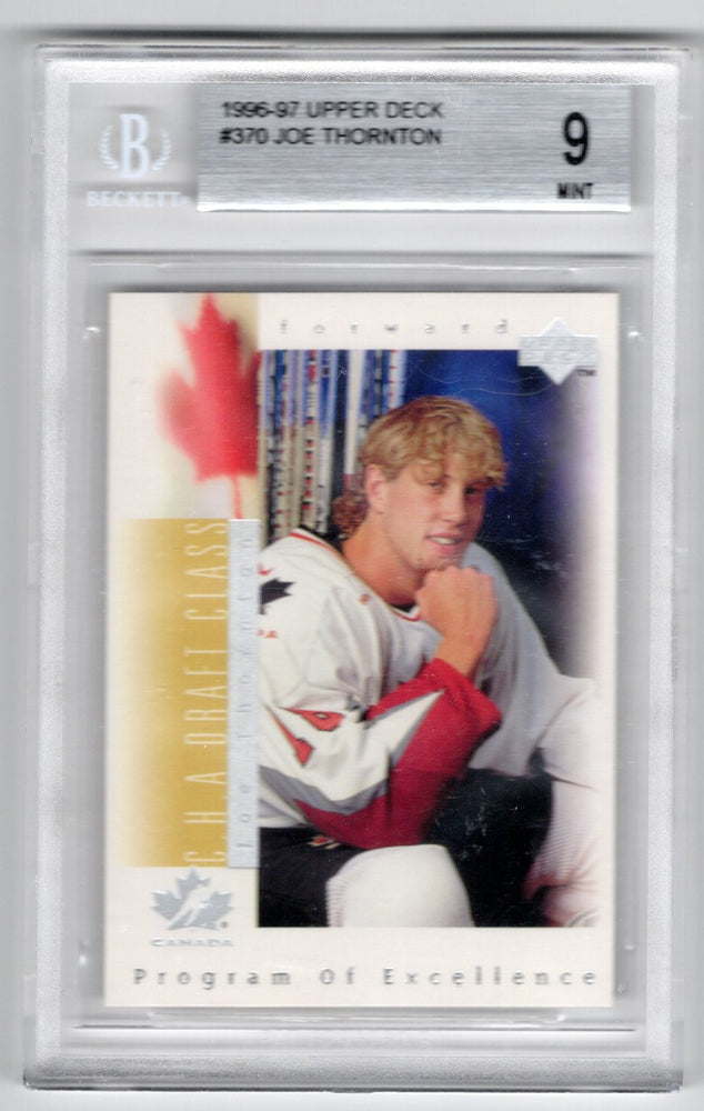 1997 Upper Deck Team Canada C.H.A Draft Class #370 Joe Thornton Beckett 9