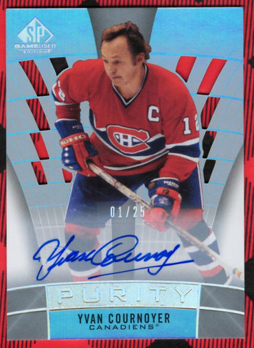 2021-22 Upper Deck Sp Game Used Purity 1/25 P-47 Auto Yvan Cournoyer /25