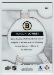 2023-24 Upper Deck Sp Authentic Future Watch Clear #169 Rookie Rc Mason Lohrei
