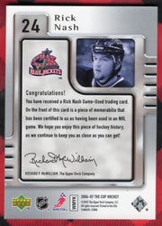 2006-07 Upper Deck The Cup Upper Deck Jersey #24 Rick Nash /25