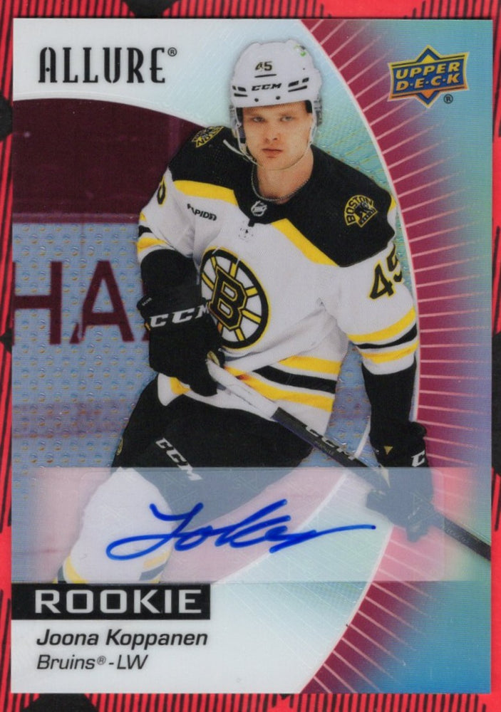 2023-24 Upper Deck Allure Red Rainbow Auto #103 Rookie Rc Auto Joona Koppanen