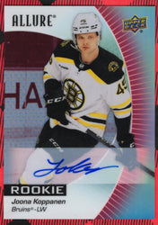 2023-24 Upper Deck Allure Red Rainbow Auto #103 Rookie Rc Auto Joona Koppanen