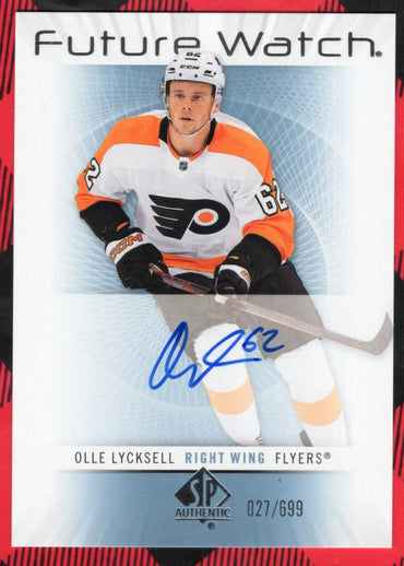 2022-23 Upper Deck Sp Authentic Future Watch Auto Rfwa-Ol Rookie Rc Olle Lycksell