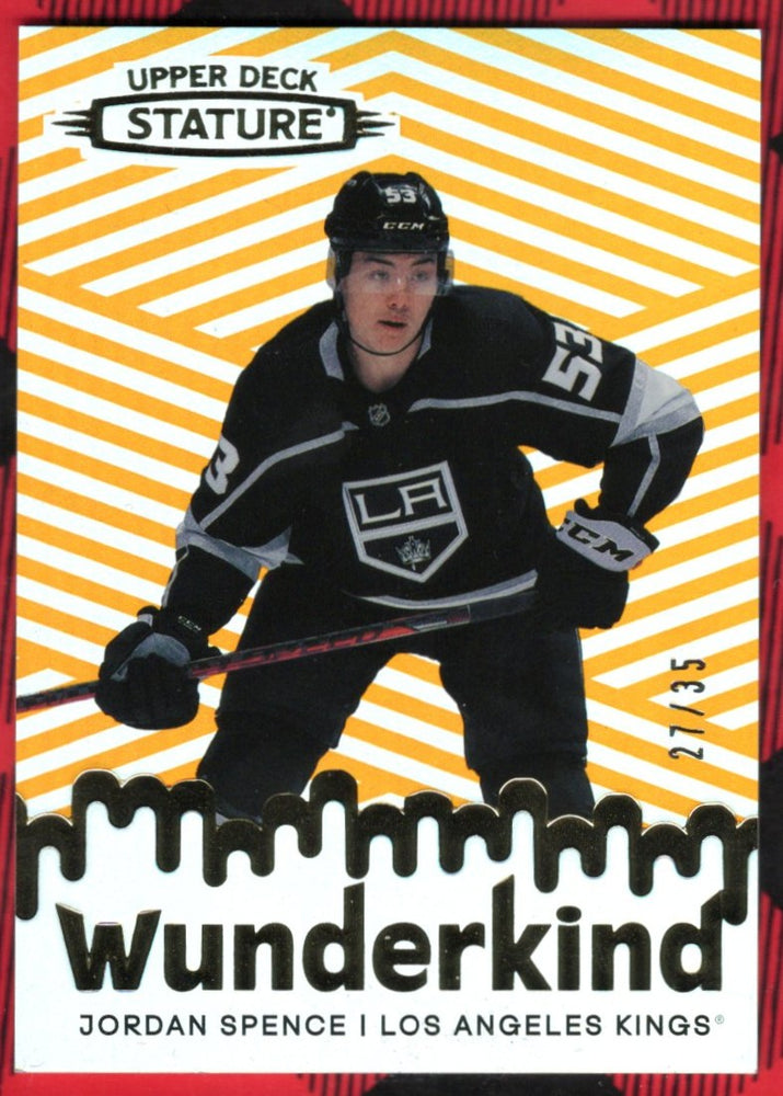 2022-23 Upper Deck Stature Hockey Wunderkind W-14 Jordan Spence /35