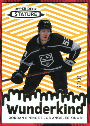 2022-23 Upper Deck Stature Hockey Wunderkind W-14 Jordan Spence /35