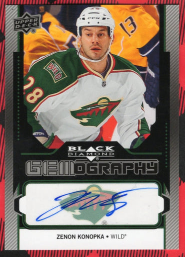 2013-14 Upper Deck Black Diamond Gemography Gem-Zk Auto Zenon Konopka