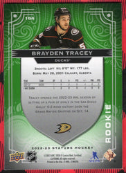 2022-23 Upper Deck Stature Green Rookie #184 Rookie Rc Brayden Tracey /99