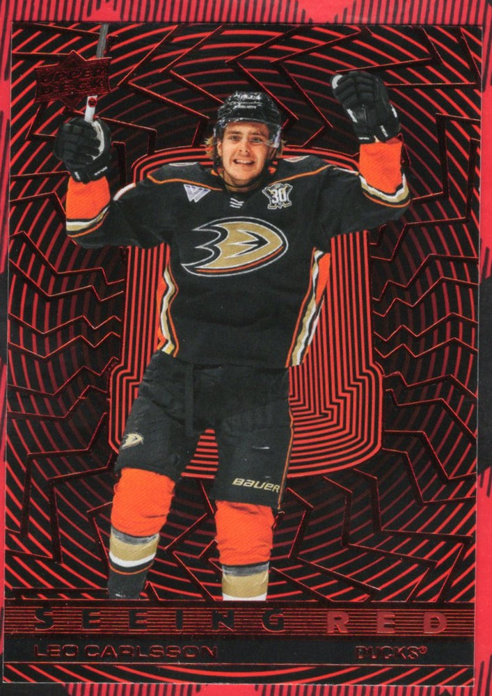 2023-24 Upper Deck Extended Seeing Red Sr-62 Rookie Rc Leo Carlsson
