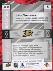 2023-24 Upper Deck Extended Silver Skates Ss-39 Rookie Rc Leo Carlsson