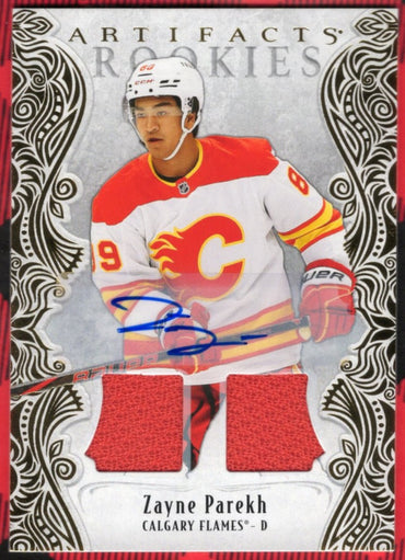 2025-26 Upper Deck Artifacts Artifacts Rookies Gold Material Auto #180 Rookie Rc Auto Zayne Parekh /199
