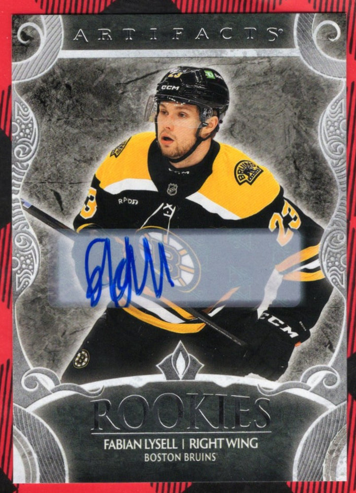 2024-25 Upper Deck Artifacts Rookies Silver Auto Xiii Rookie Rc Auto Fabian Lysell