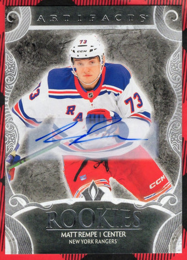 2024-25 Upper Deck Artifacts Rookies Silver Auto Ix Rookie Rc Auto Matt Rempe