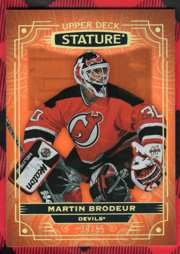 2022-23 Upper Deck Stature Orange /65 #10 Martin Brodeur /65