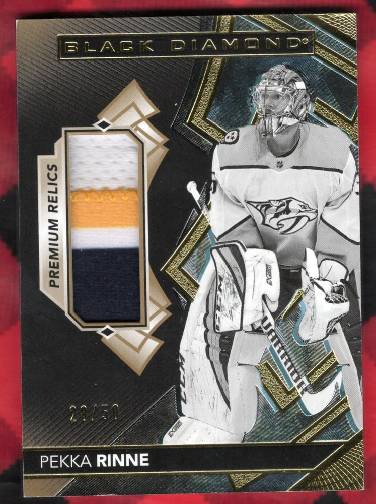 2020-21 Upper Deck Black Diamond Premium Relics Bdb-Ri Pekka Rinne /50