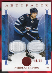 2022-23 Upper Deck Artifacts Dual Patch /15 #79 Nikolaj Ehlers /15