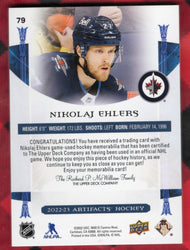 2022-23 Upper Deck Artifacts Dual Patch /15 #79 Nikolaj Ehlers /15
