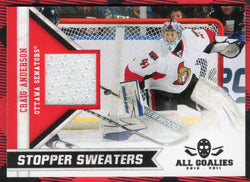 2010-11 Panini All Goalies Stopper Sweaters #6 Craig Anderson