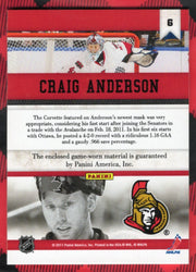 2010-11 Panini All Goalies Stopper Sweaters #6 Craig Anderson