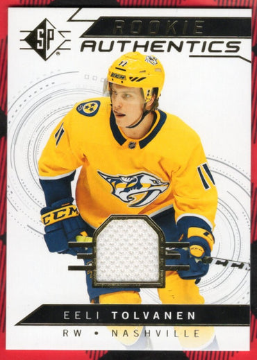2018-19 Upper Deck Sp Hockey Rookie Authentics #112 Rookie Rc Eeli Tolvanen